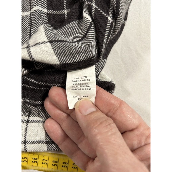Rails Women’s Hunter Black White Plaid Button Long Sleeve Shirt Size Small - Picture 6 of 9